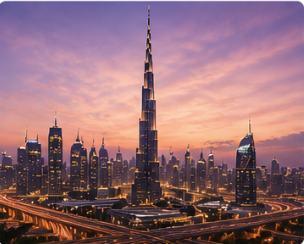 Dubai airport skyline